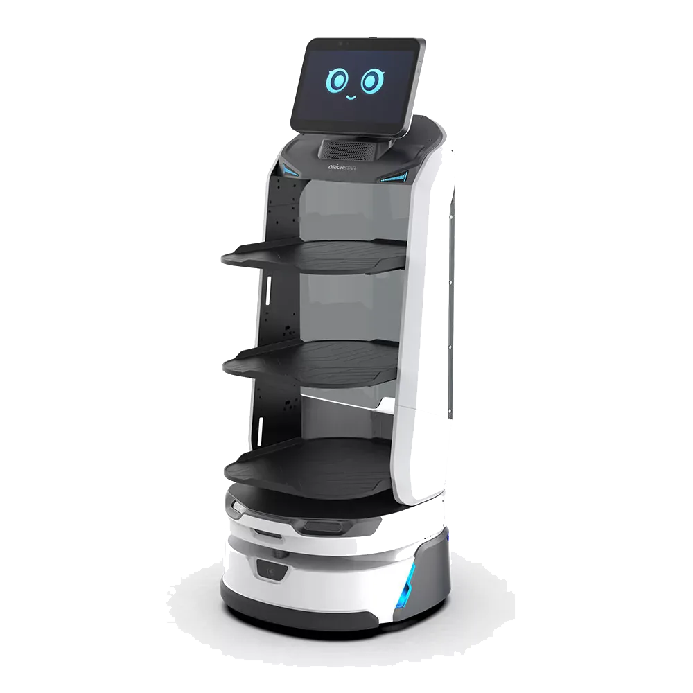 OrionStar LuckiBot Pro felszolgáló robot három tálcával